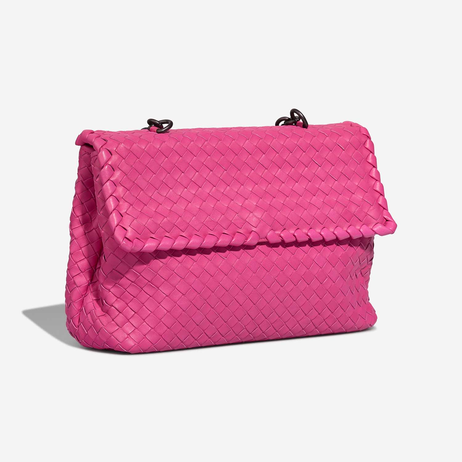 BottegaVeneta Olimpia Medium Pink Side Front  | Sell your designer bag on Saclab.com