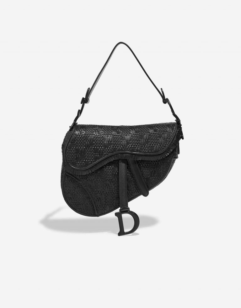 Dior Saddle Medium Black Front  | Sell your designer bag on Saclab.com