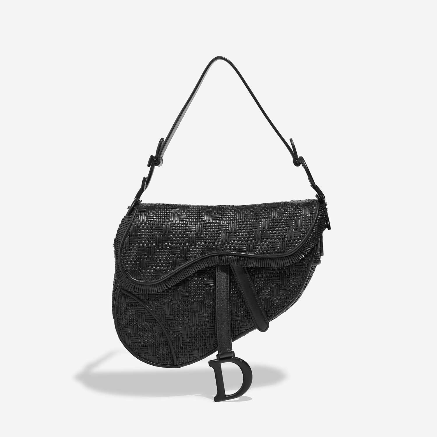 Dior Saddle Medium Black Front  S | Sell your designer bag on Saclab.com