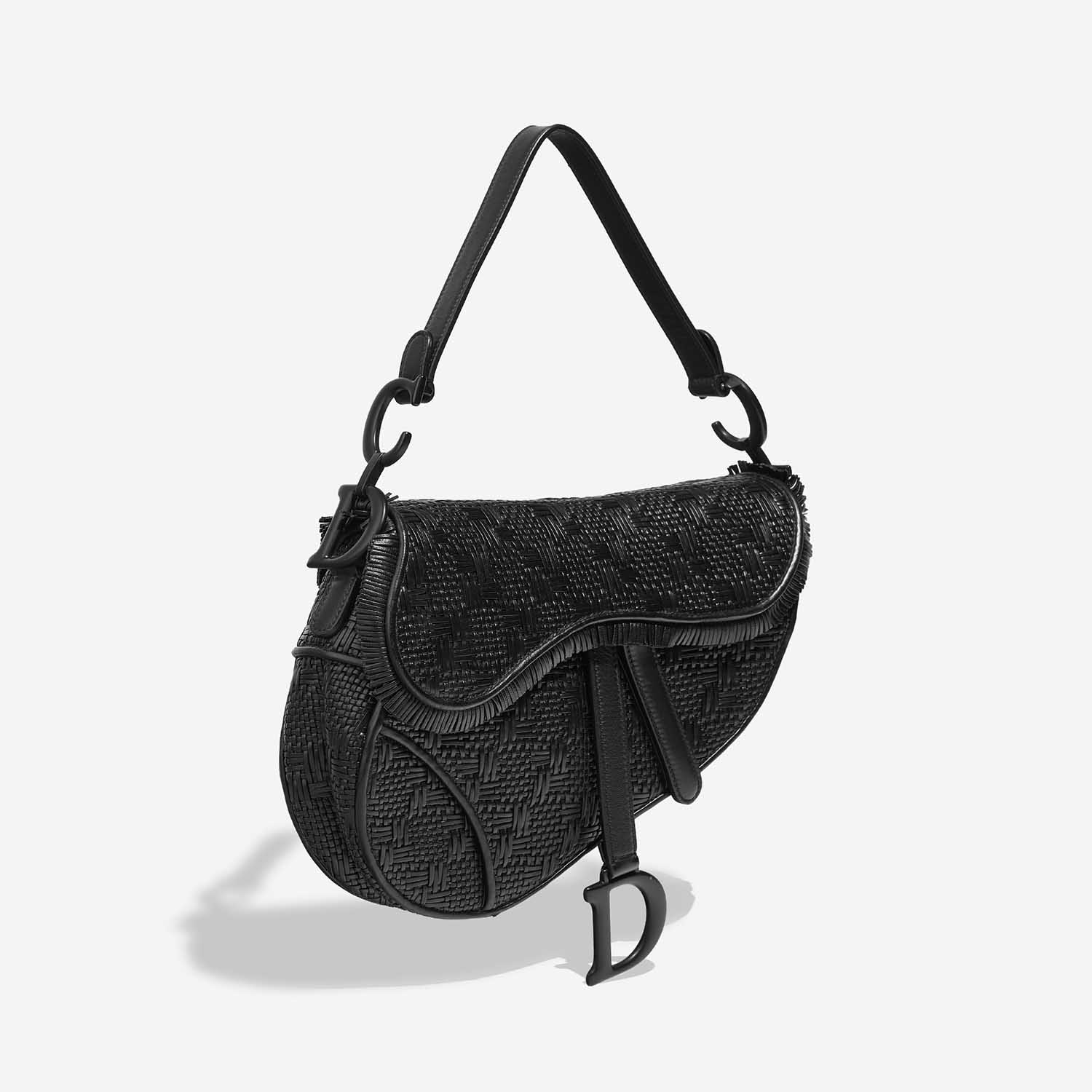 Dior Saddle Medium Black Side Front  | Sell your designer bag on Saclab.com