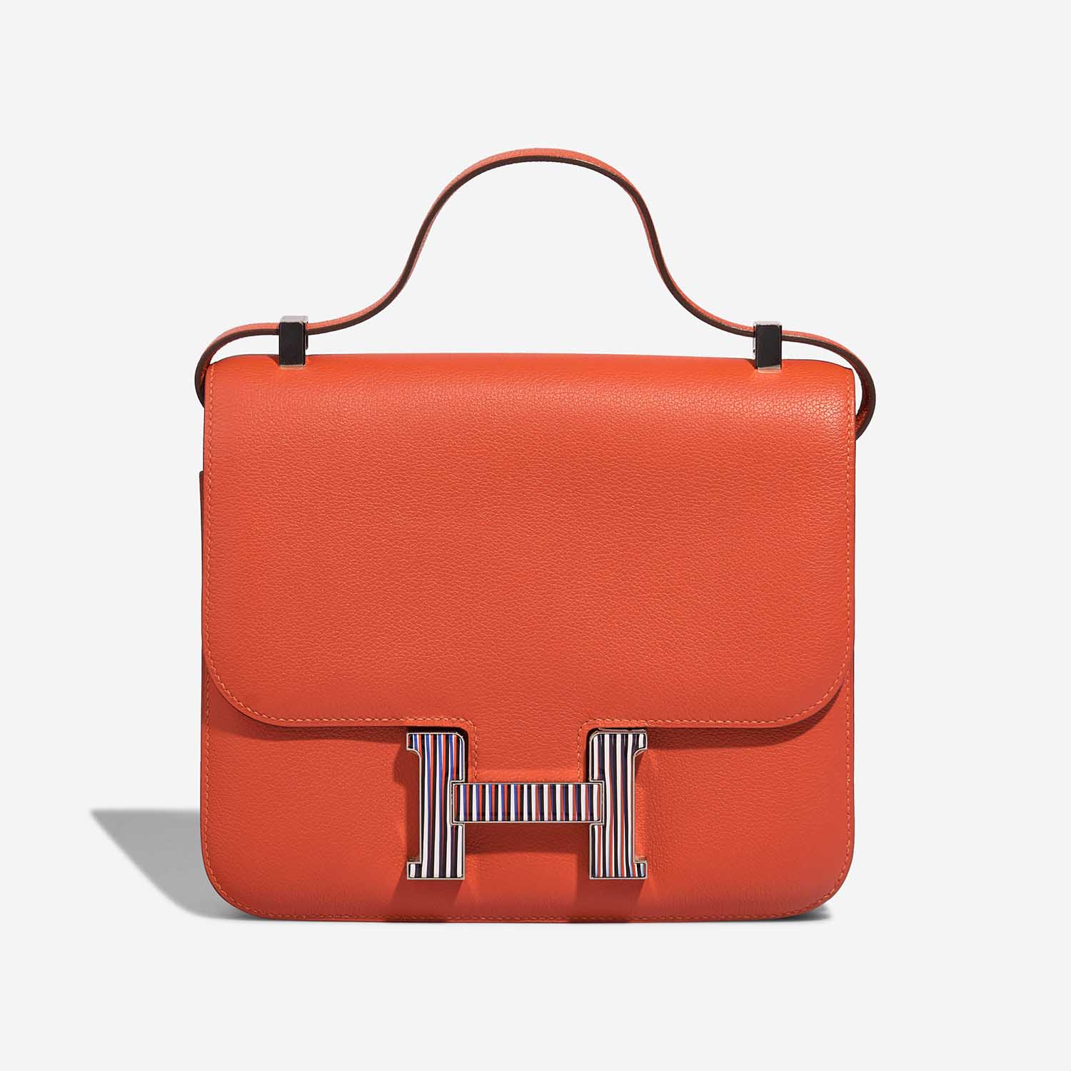 Hermès Constance 24 OrangePoppy Front  S | Sell your designer bag on Saclab.com