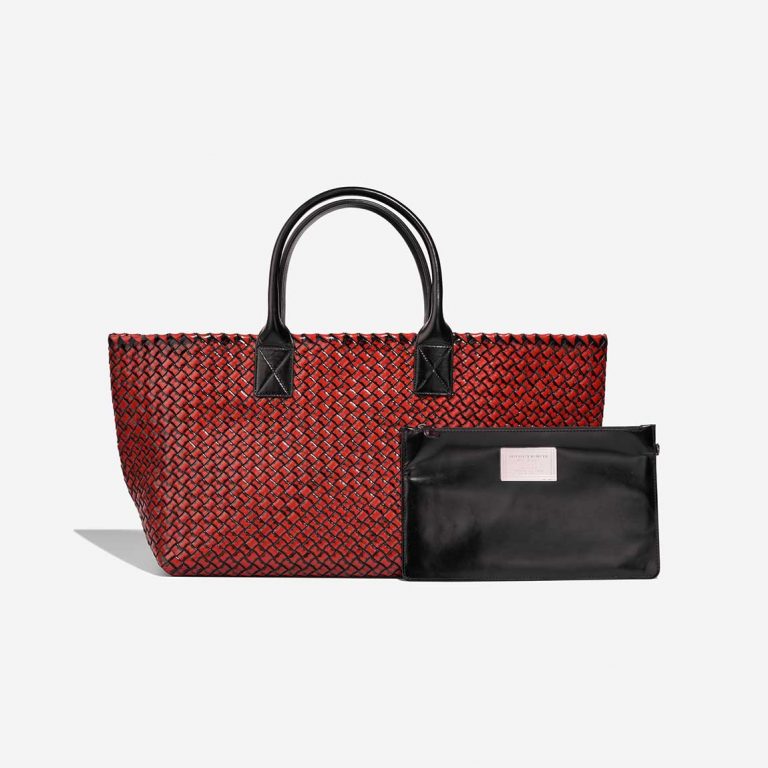 BottegaVeneta Cabat Large Red-Black Front  S | Sell your designer bag on Saclab.com