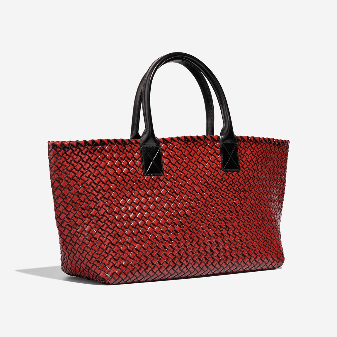 BottegaVeneta Cabat Large Red-Black Side Front  | Sell your designer bag on Saclab.com