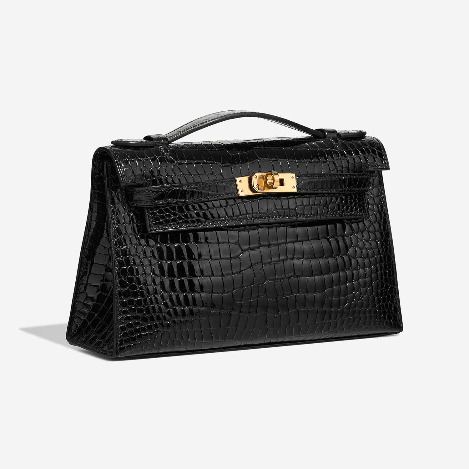 Hermès Kelly Pochette Black Side Front  | Sell your designer bag on Saclab.com