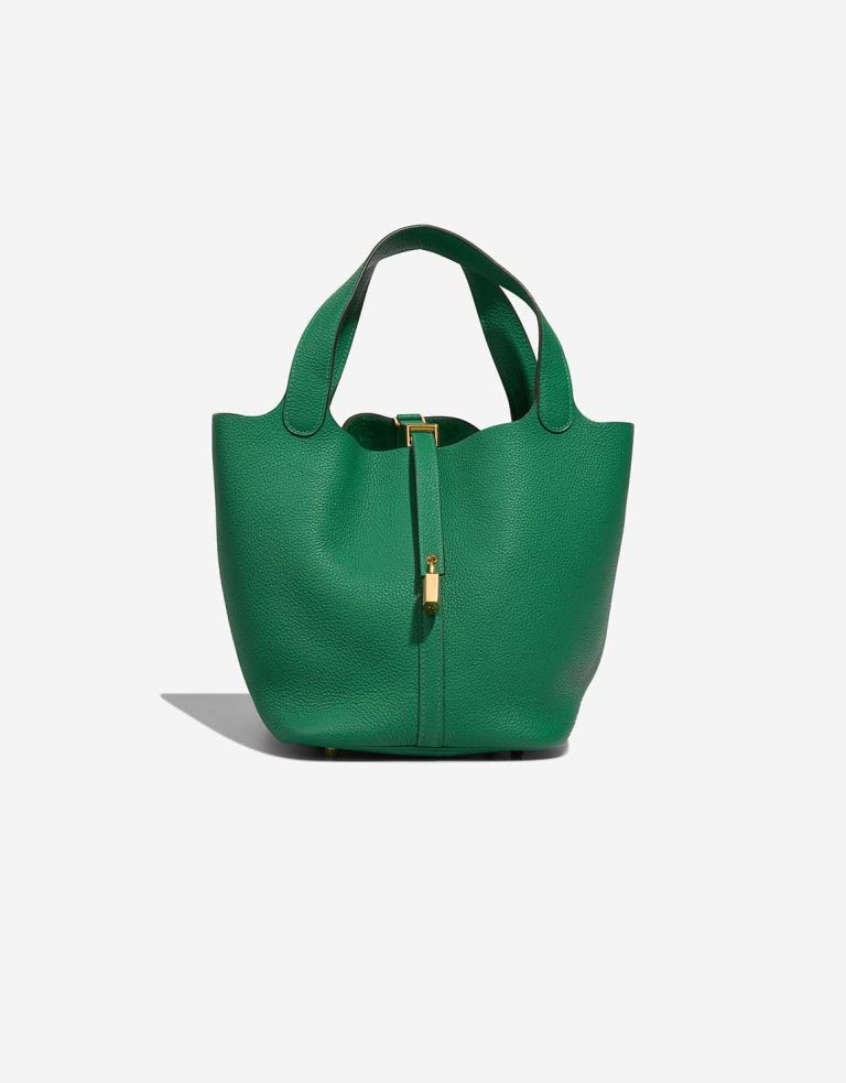Hermès Picotin 22 Taurillon Clémence Vert Jade Front | Sell your designer bag
