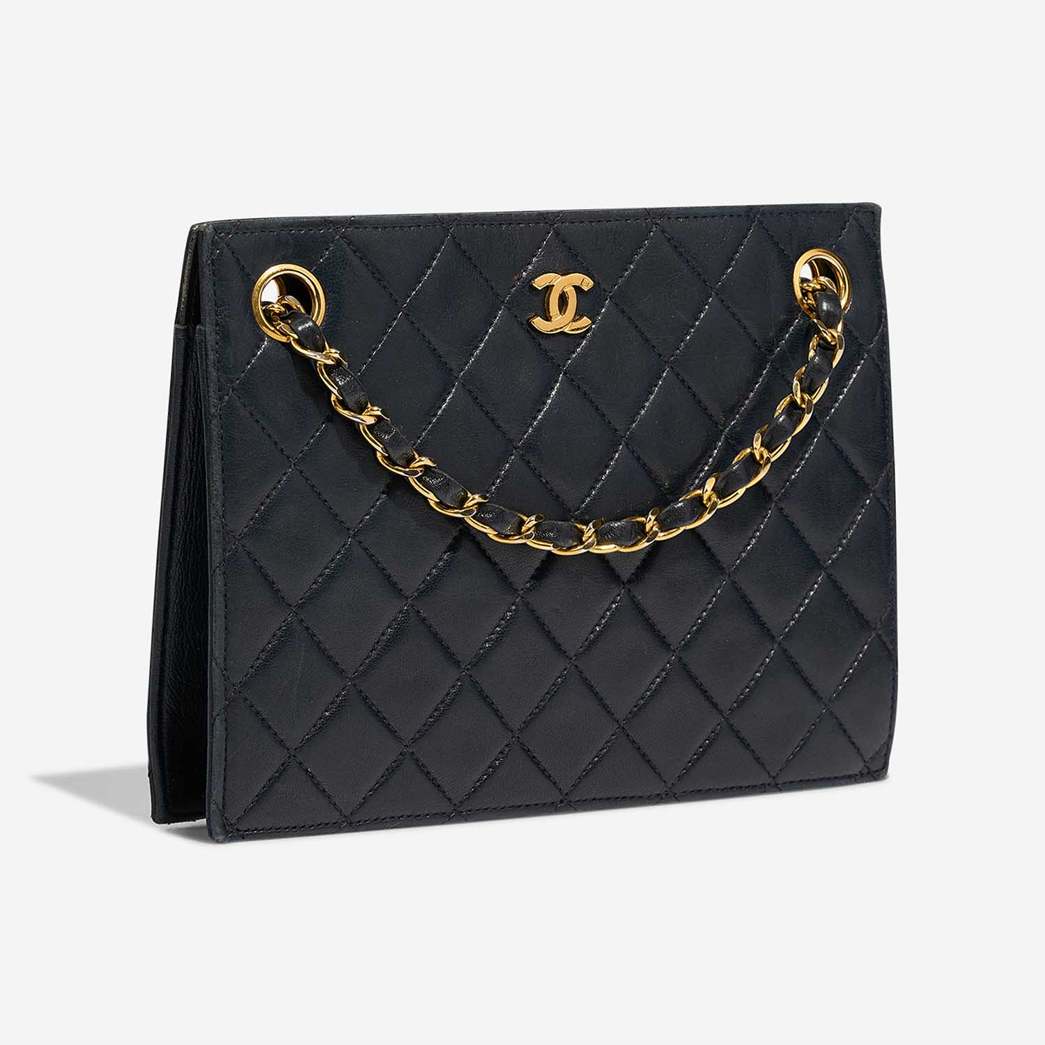 Chanel Clutch OneSize Navy Side Front  | Sell your designer bag on Saclab.com