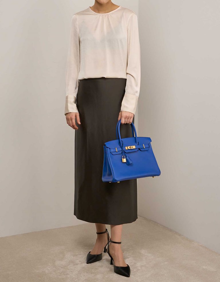 Hermès Birkin 30 BleuDeFrance Front  | Sell your designer bag on Saclab.com