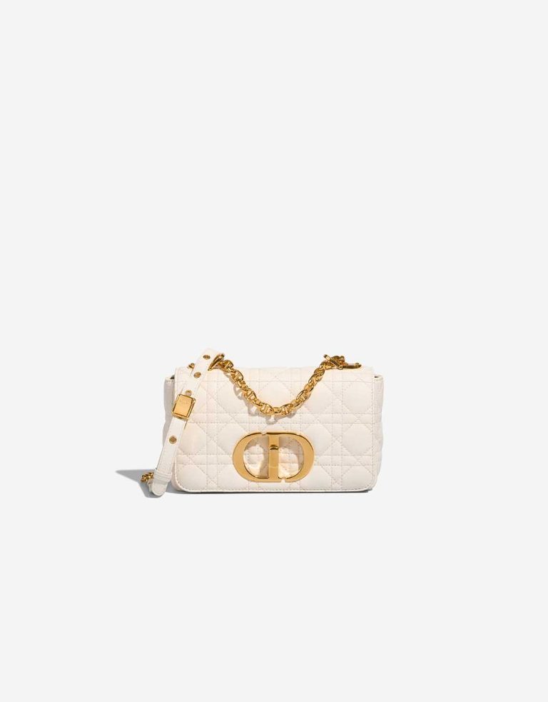 Dior Caro Small Calf White Front | Vendre votre sac de créateur