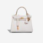 Hermès Kelly 25 Swift Gris Pâle Front | Verkaufen Sie Ihre Designer-Tasche