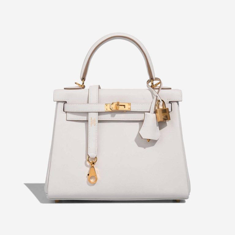 Hermès Kelly 25 Swift Gris Pâle Front | Sell your designer bag