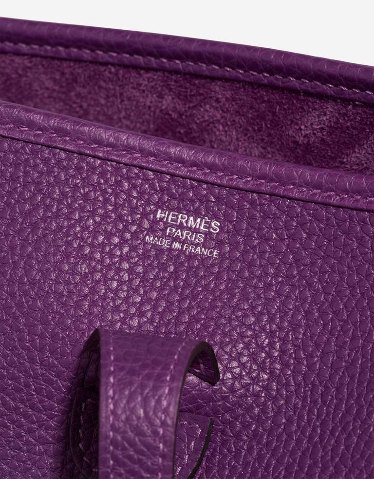 Hermès Evelyne 29 Clémence Anémone / Mauve Sylvestre Logo | Vendez votre sac de créateur