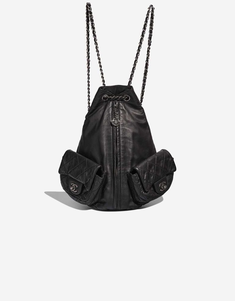 Chanel Backpack Lamb Black Front | Sell your designer bag