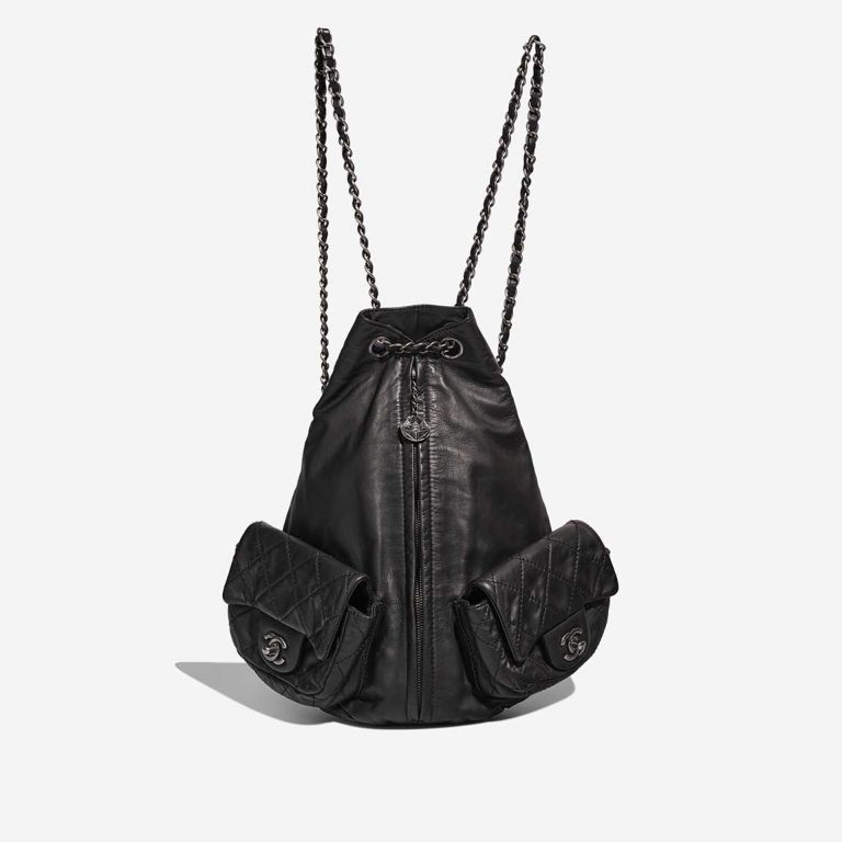 Chanel Backpack Lamb Black Front | Sell your designer bag