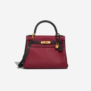 Hermès Kelly HSS 28 Togo Rubis / Noir Front | Vendez votre sac de créateur