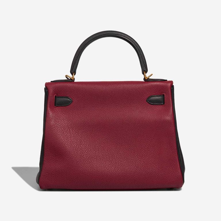 Hermès Kelly HSS 28 Togo Rubis / Schwarz | Verkaufen Sie Ihre Designer-Tasche