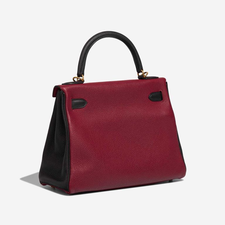 Hermès Kelly HSS 28 Togo Rubis / Schwarz | Verkaufen Sie Ihre Designer-Tasche