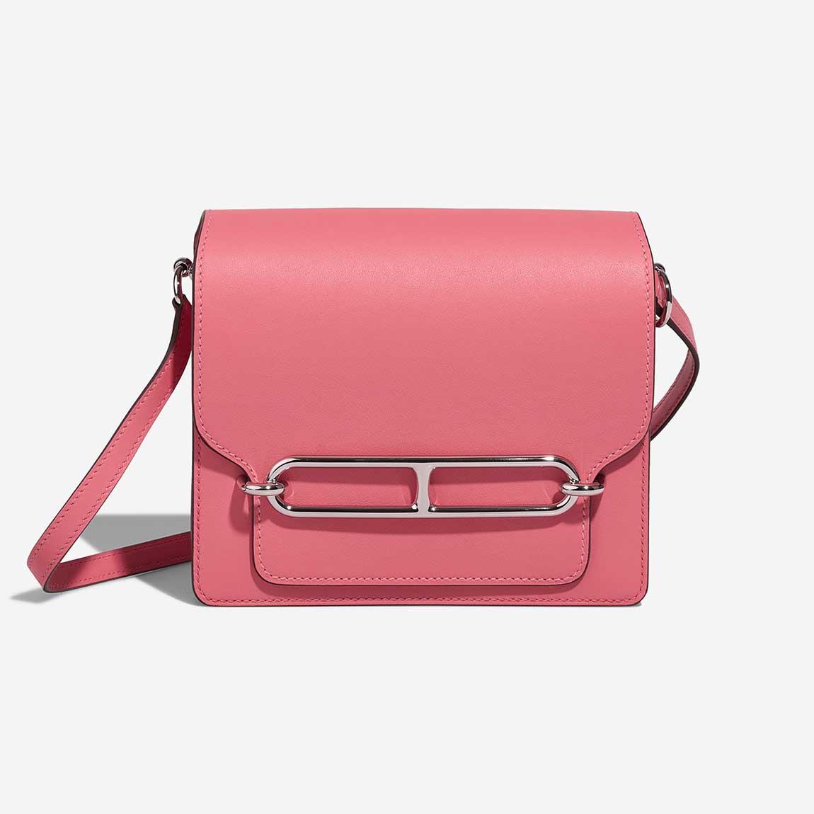 Hermès Roulis 18 Swift Rose Azalée Front | Sell your designer bag