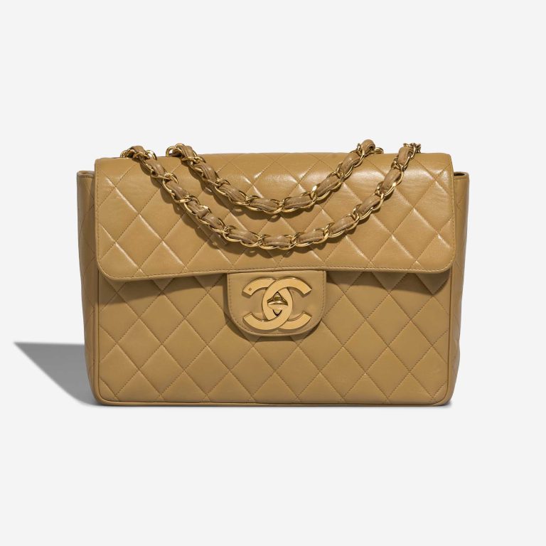 Chanel Timeless Jumbo Lamb Beige Front | Sell your designer bag