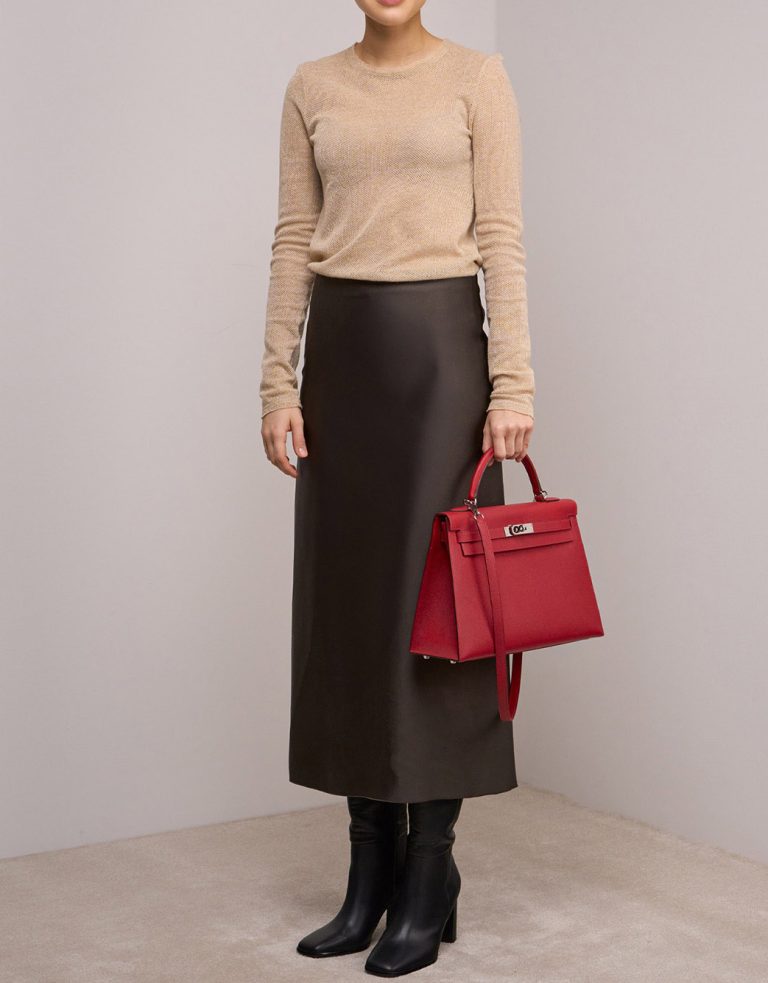 Hermès Kelly 32 Epsom Rouge Casaque Front | Vendez votre sac de créateur