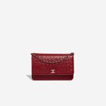 Chanel Timeless Wallet On Chain  Lammleder  Dark Red Front | Verkaufen Sie Ihre Designer-Tasche