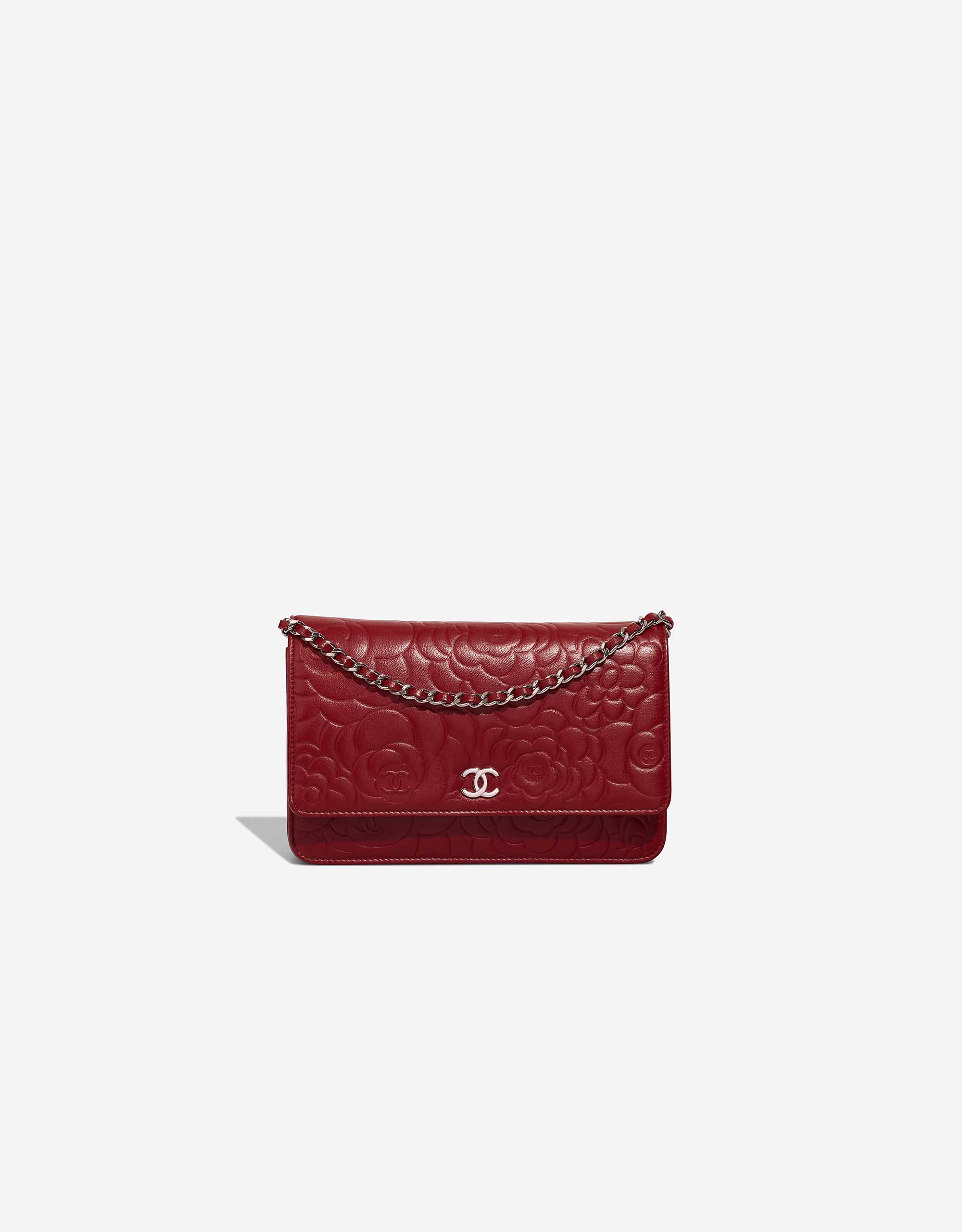 Chanel Wallet On Chain Camellia Lammleder Dunkelrot SACLAB