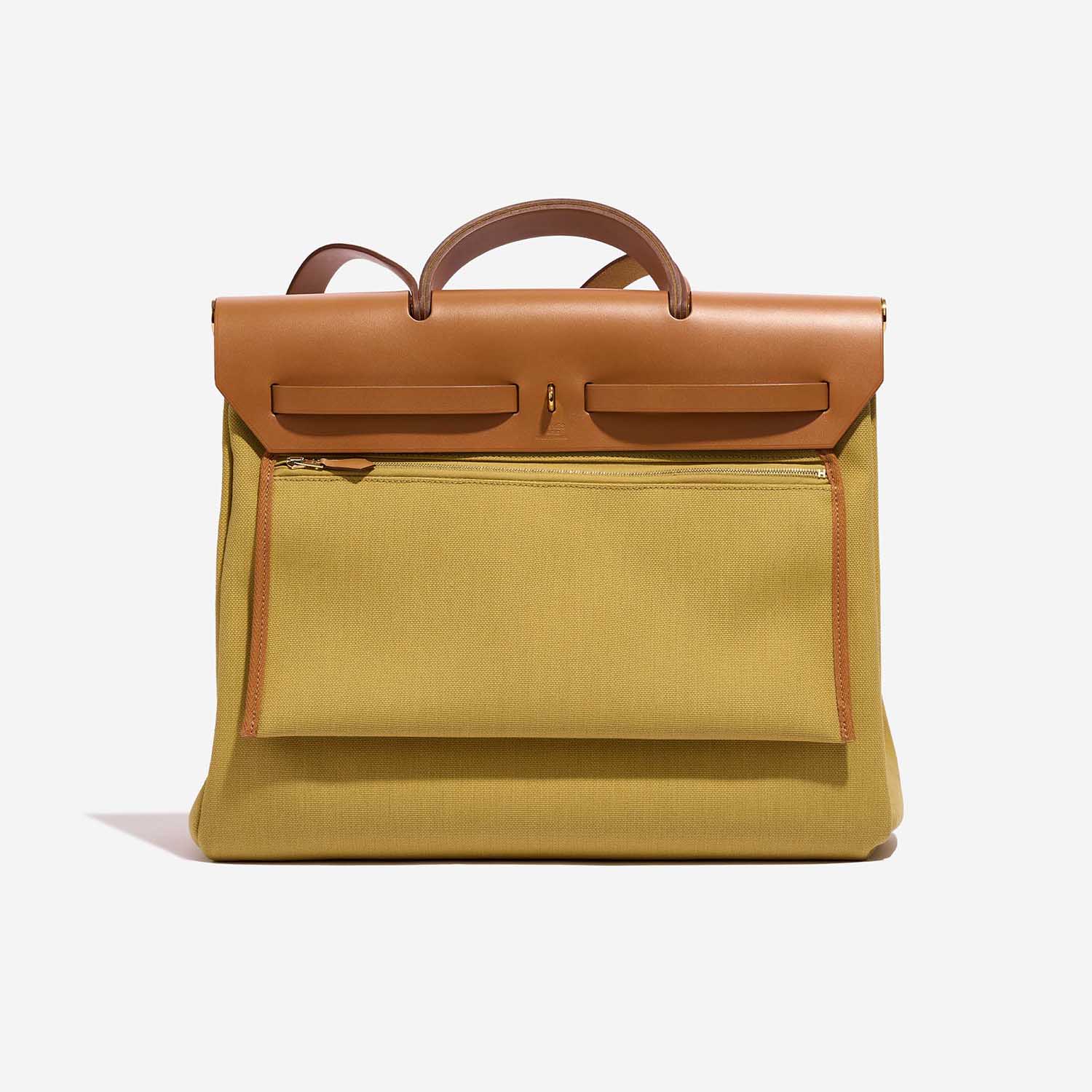 Hermès Herbag 39 Toile / Vache Hunter Ginger / Naturel | Sell your designer bag
