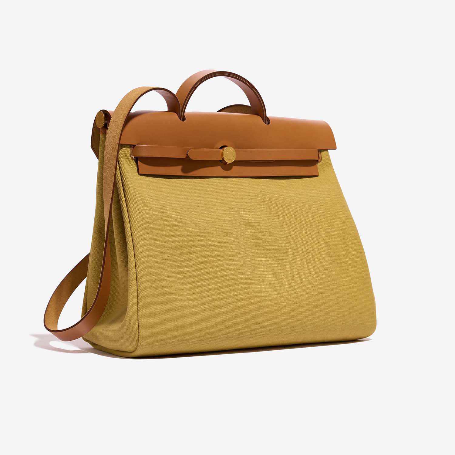 Hermès Herbag 39 Toile / Vache Hunter Ginger / Naturel | Sell your designer bag