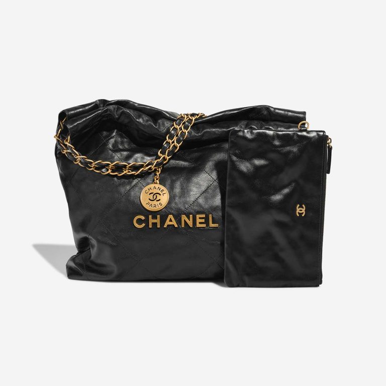 Chanel 22 Small Lamb Black Front | Sell your designer bag