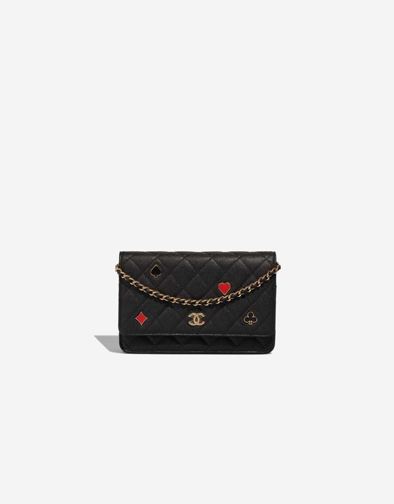 Chanel Timeless Wallet On Chain Caviar Black Front | Sell your designer bag