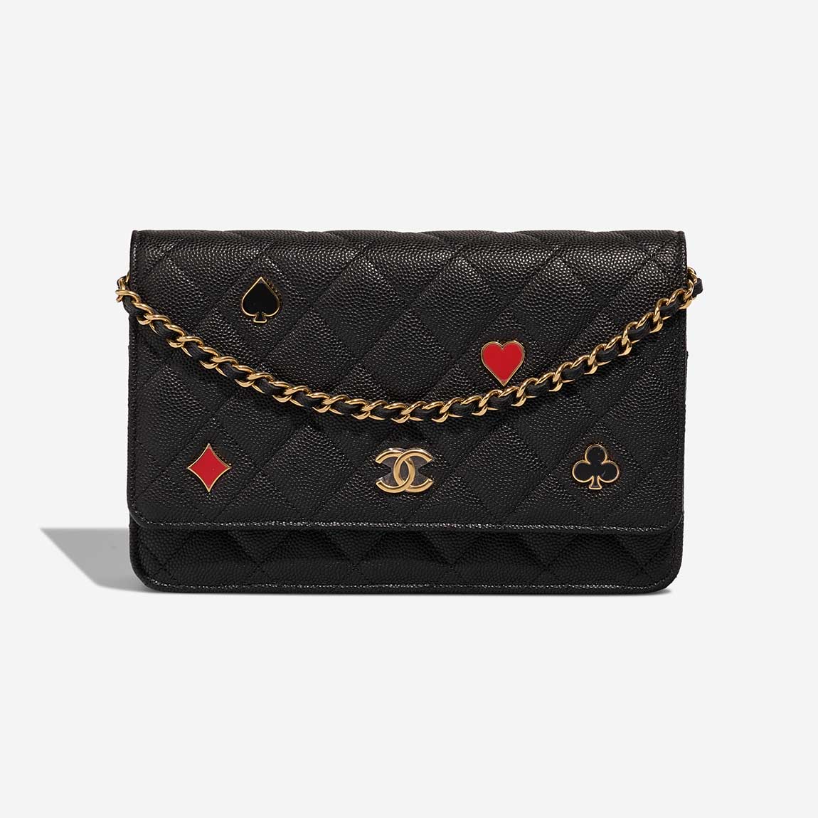 Chanel Timeless Wallet On Chain Caviar Black Front | Sell your designer bag