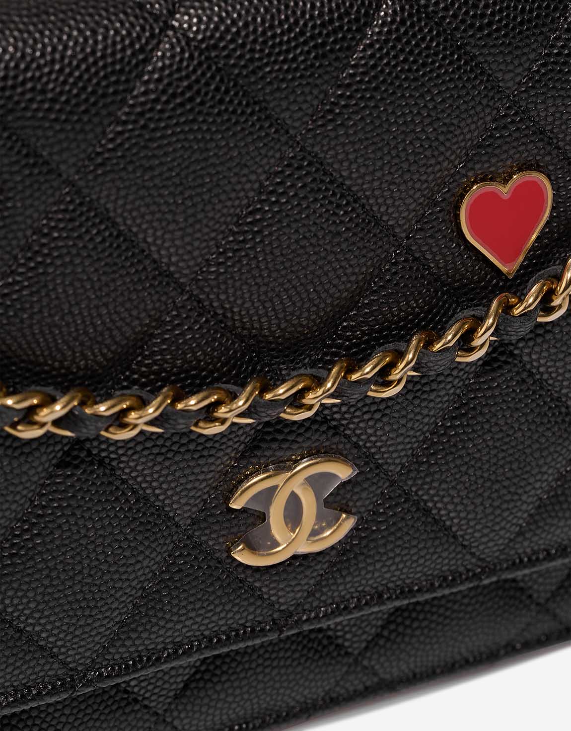 Chanel Timeless Wallet On Chain Caviar Black Closing System | Sell your designer bag