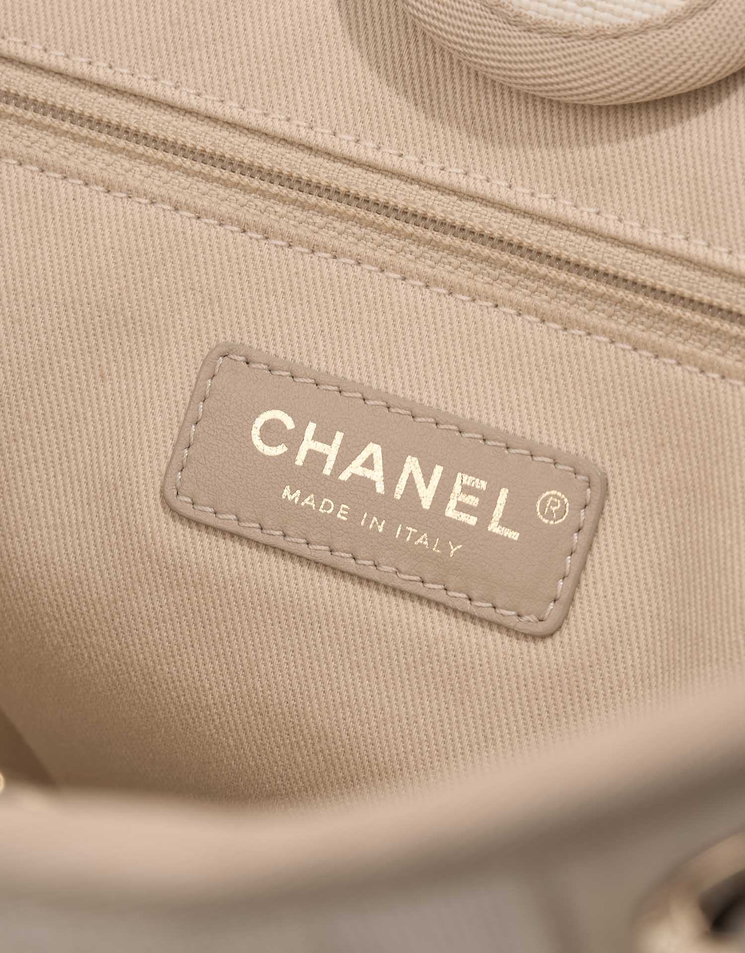 Chanel Deauville Small Canvas Cream Logo | Sell your designer bag