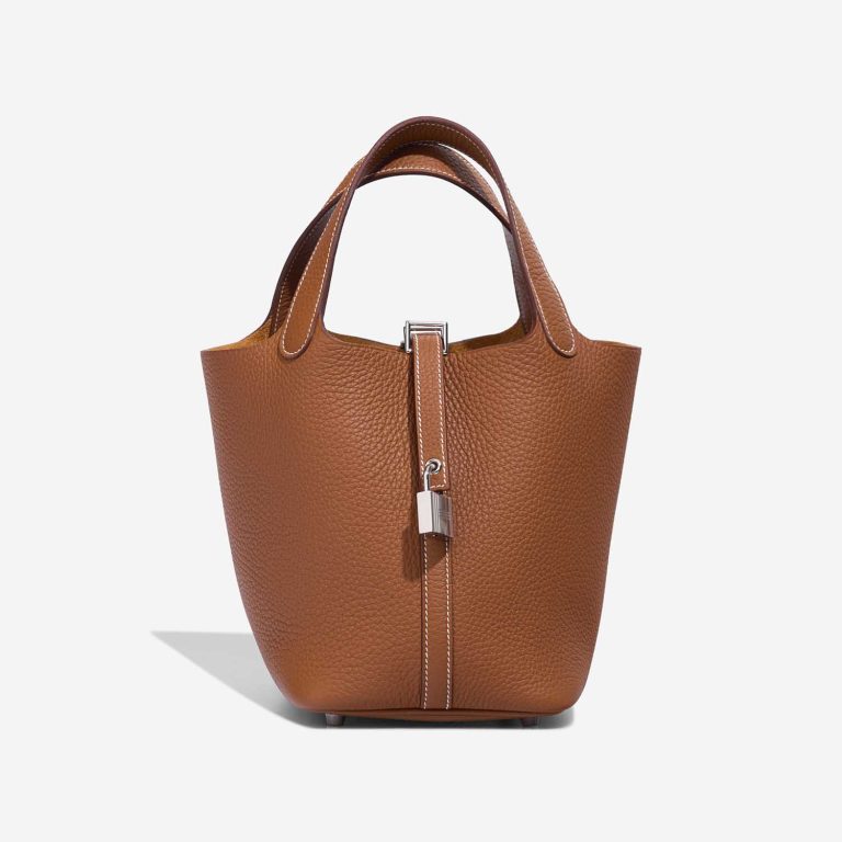 Hermès Picotin 18 Taurillon Clémence Gold Front | Vendre votre sac de créateur