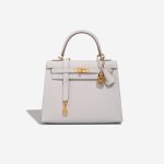 Hermès Kelly 25 Epsom Gris Pâle Front | Verkaufen Sie Ihre Designer-Tasche