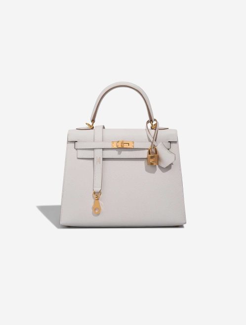 Hermès Kelly 25 Epsom Gris Pâle Front | Sell your designer bag