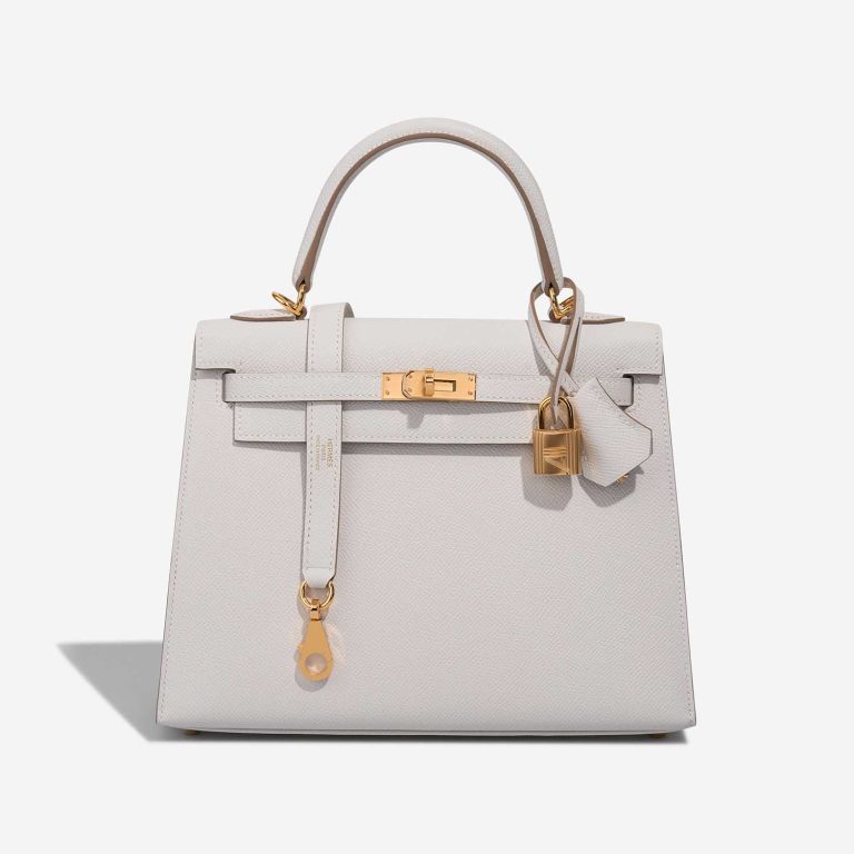 Hermès Kelly 25 Epsom Gris Pâle Front | Sell your designer bag