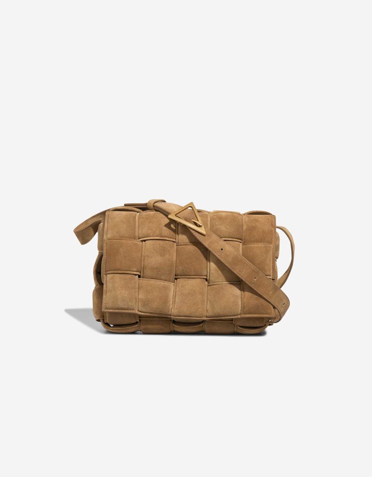 Bottega Veneta Cassette Suede Brown Front | Sell your designer bag