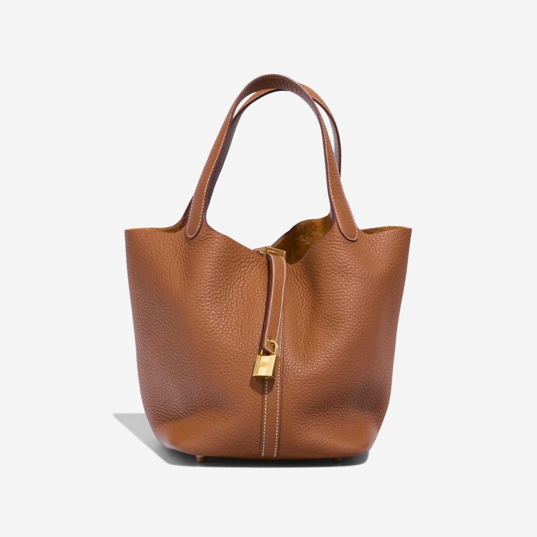 Hermès Picotin 22 Taurillon Clémence Gold Front | Vendre votre sac de créateur