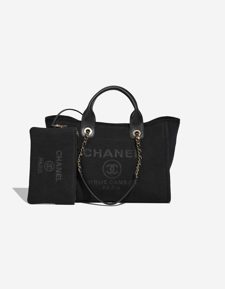 Chanel Deauville New Small Cotton Black Front | Sell your designer bag