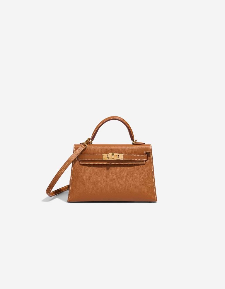 Hermès Kelly Mini Epsom Gold Front | Verkaufen Sie Ihre Designer-Tasche