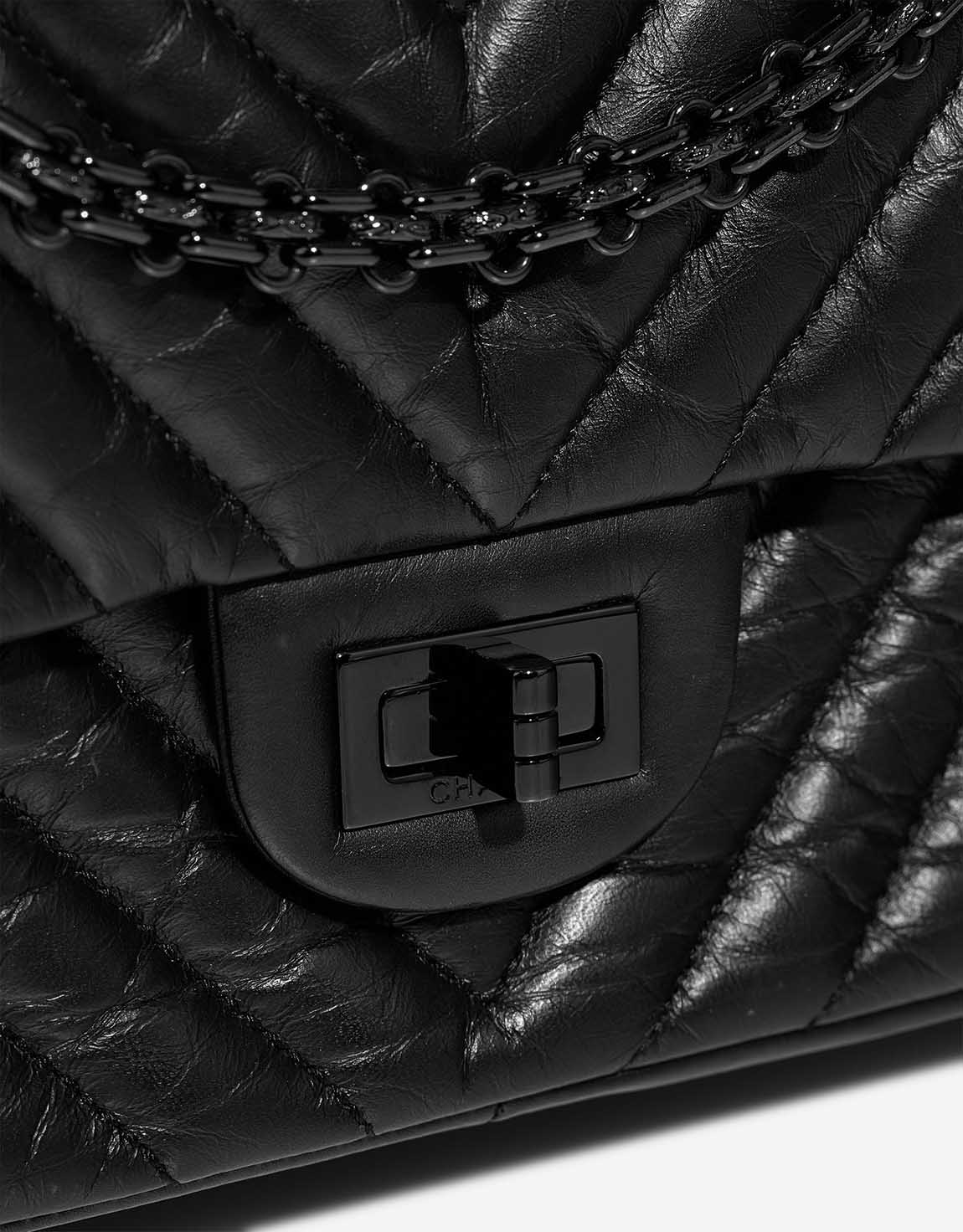 Chanel 2.55 Reissue 226 Aged Calf Black Closing System | Sell your designer bag