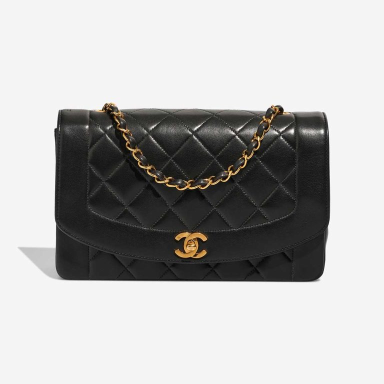 Chanel Diana Medium Lamb Black Front | Sell your designer bag