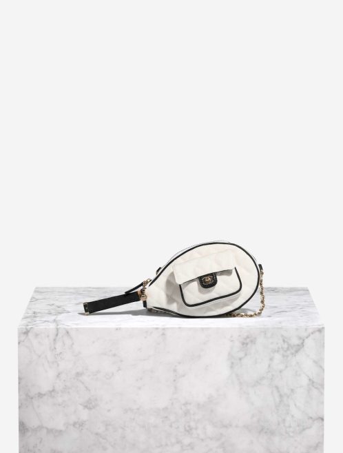 Chanel Clutch Cotton White Front | Vendez votre sac de créateur