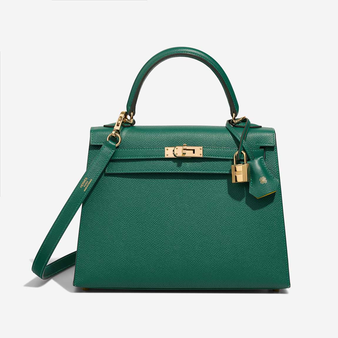 Hermès Kelly HSS 25 Epsom Vert Vertigo / Jaune Citron Front | Sell your designer bag