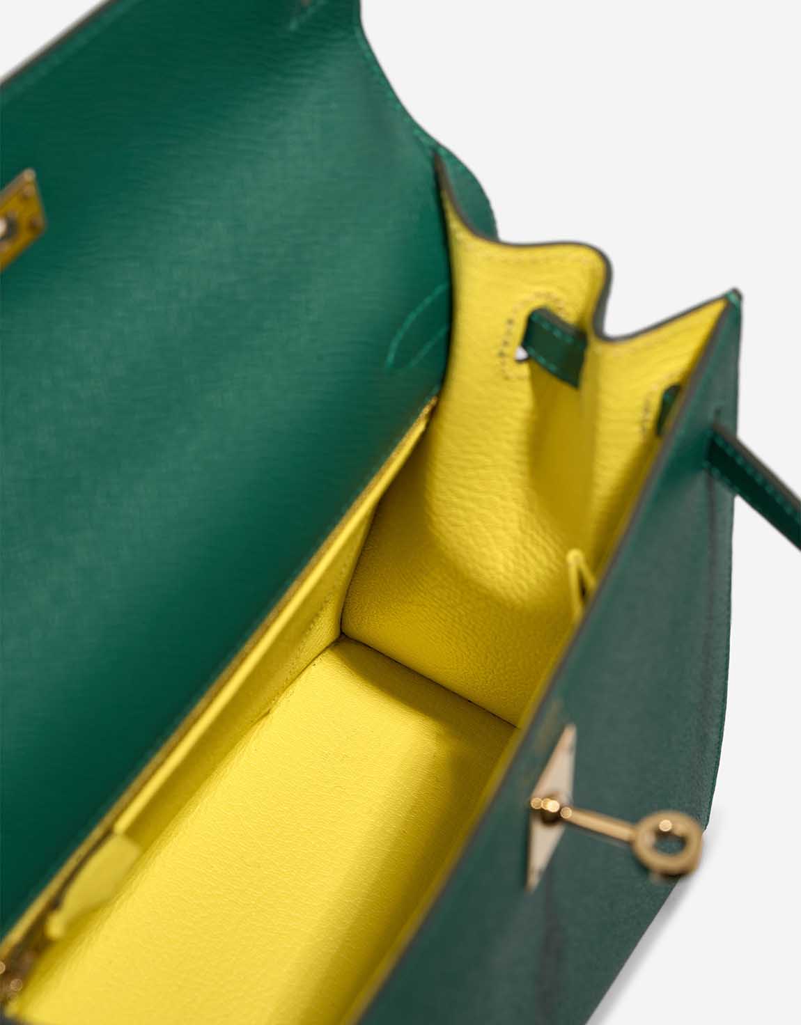Hermès Kelly HSS 25 Epsom Vert Vertigo / Jaune Citron Inside | Sell your designer bag