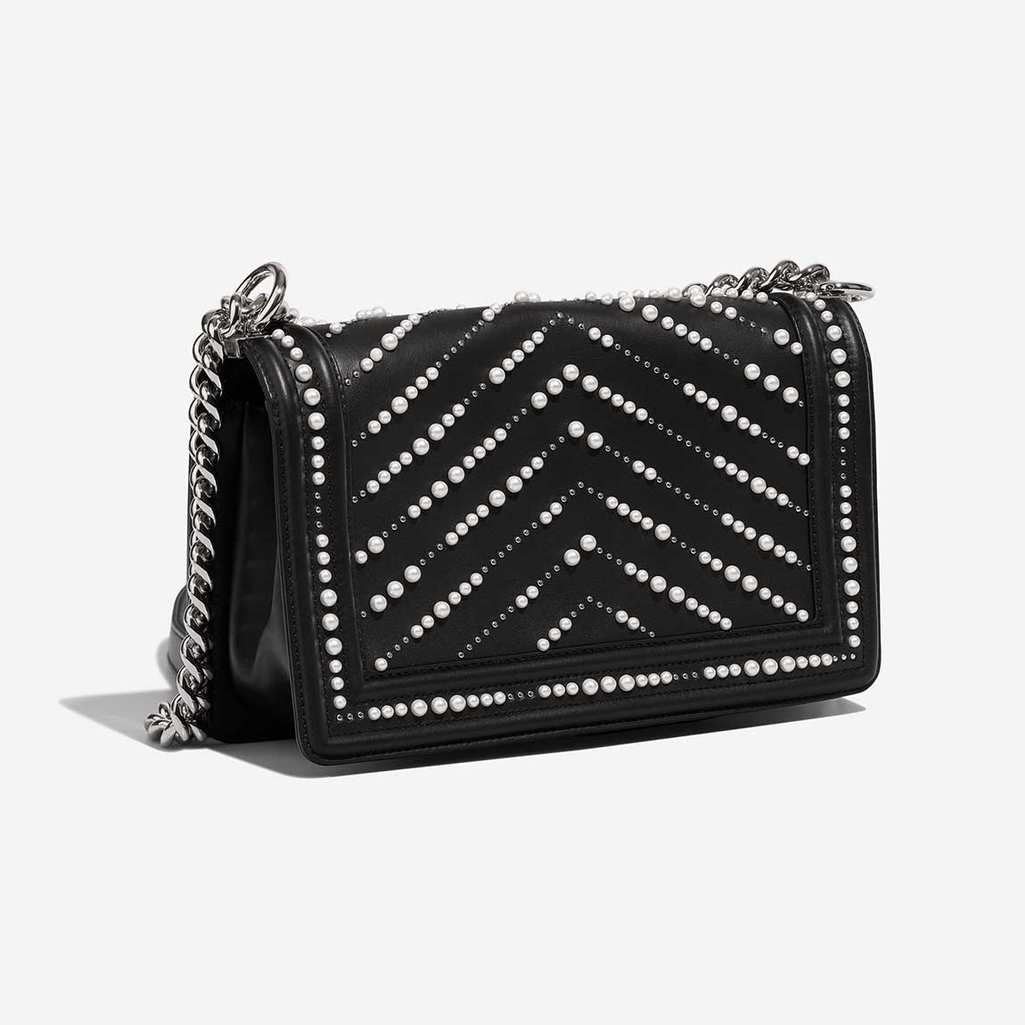 Chanel Boy Old Medium Calf / Pearls Black | Sell your designer bag