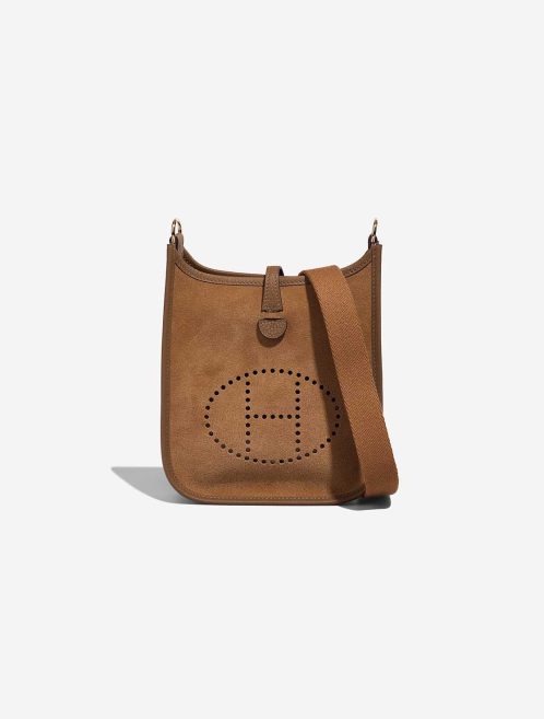 Hermès Evelyne Grizzly 16 Doblis Wildleder Alezan / Chamois / Gold Front | Verkaufen Sie Ihre Designer-Tasche