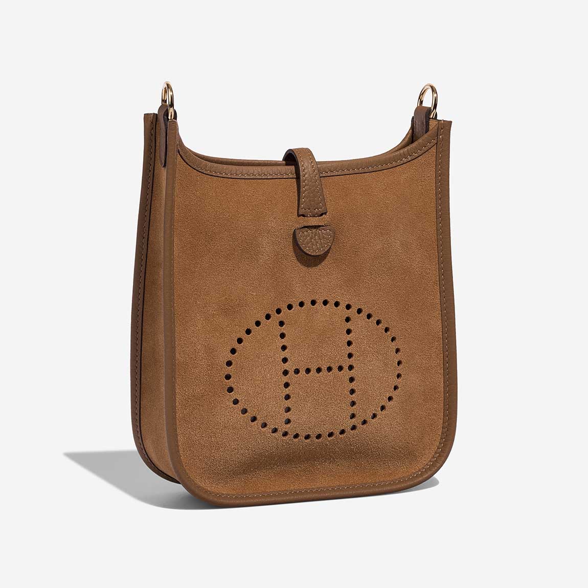 Hermès Evelyne Grizzly 16 Doblis Suede Alezan / Chamois / Gold | Sell your designer bag