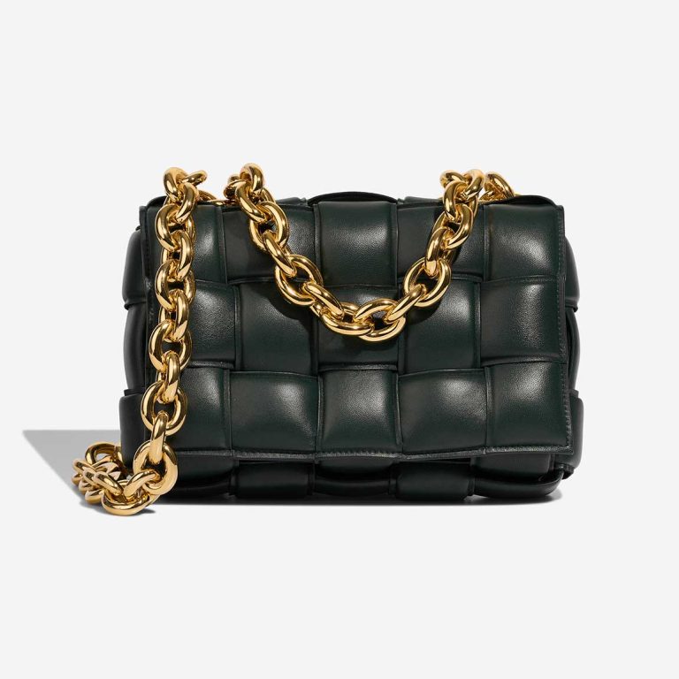 Bottega Veneta Cassette Agneau Vert Foncé Front | Vendez votre sac de créateur