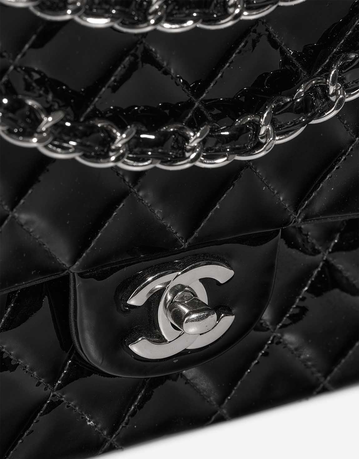 Chanel Timeless Medium Patent Black Closing System | Sell your designer bag